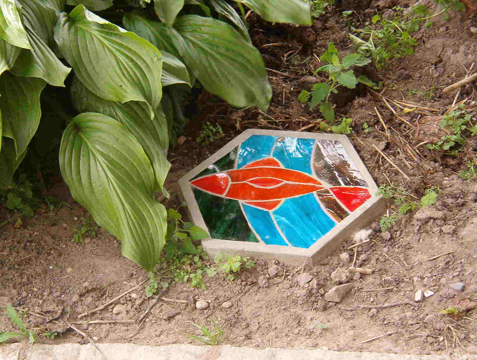 Stained Glass Stepping Stone